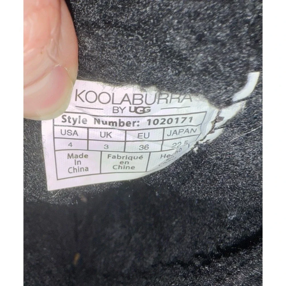 Koolaburra By Ugg‎ Size 4 Black Suede With Black Sherpa